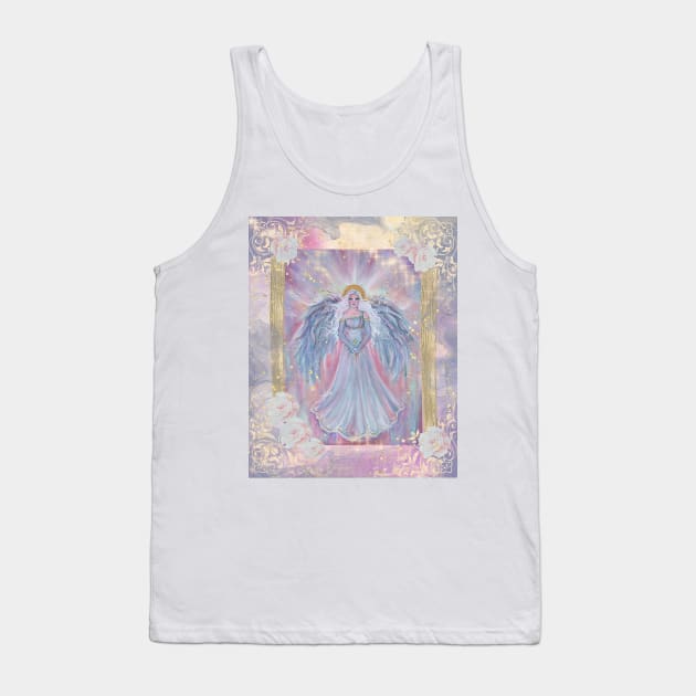 Angel art with digital elements by Renee Lavoie Tank Top by ReneeLLavoie